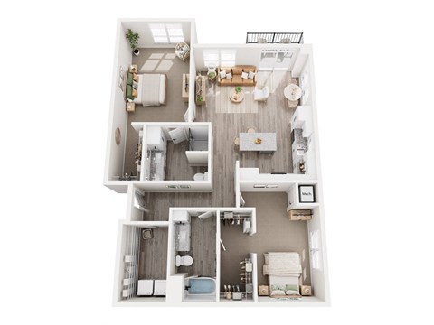 a bedroom floor plan with a bedroom and living room